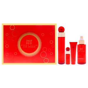 360 Red Gift Set 3.4oz EDP, 0.25oz EDP Mini, 4oz Body Mist, 3oz Shower Gel